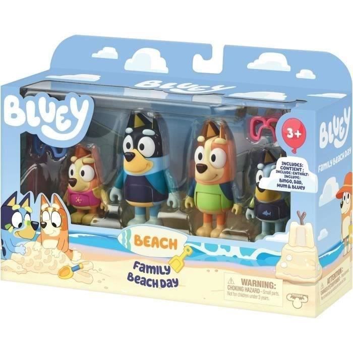 Figurines miniatures - MOOSE TOYS - La famille a la Plage (4 figurines) - Bluey