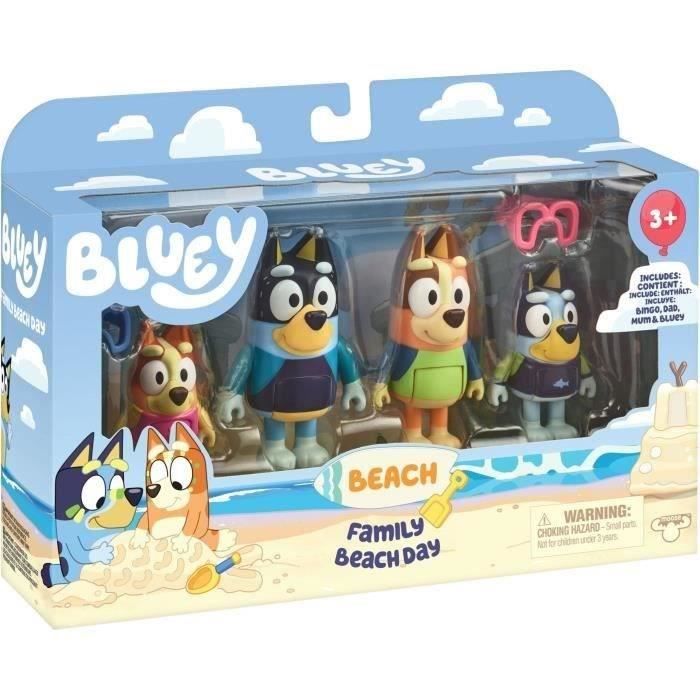 Figurines miniatures - MOOSE TOYS - La famille a la Plage (4 figurines) - Bluey