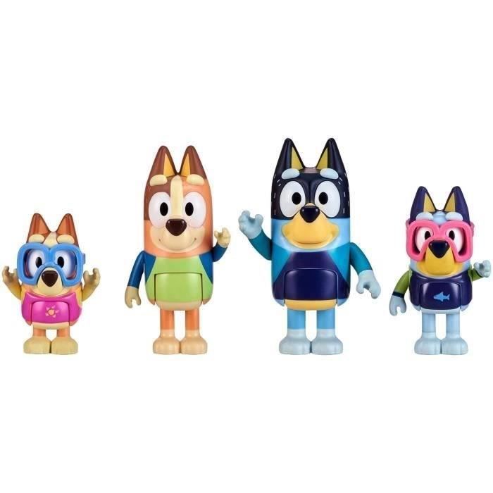 Figurines miniatures - MOOSE TOYS - La famille a la Plage (4 figurines) - Bluey