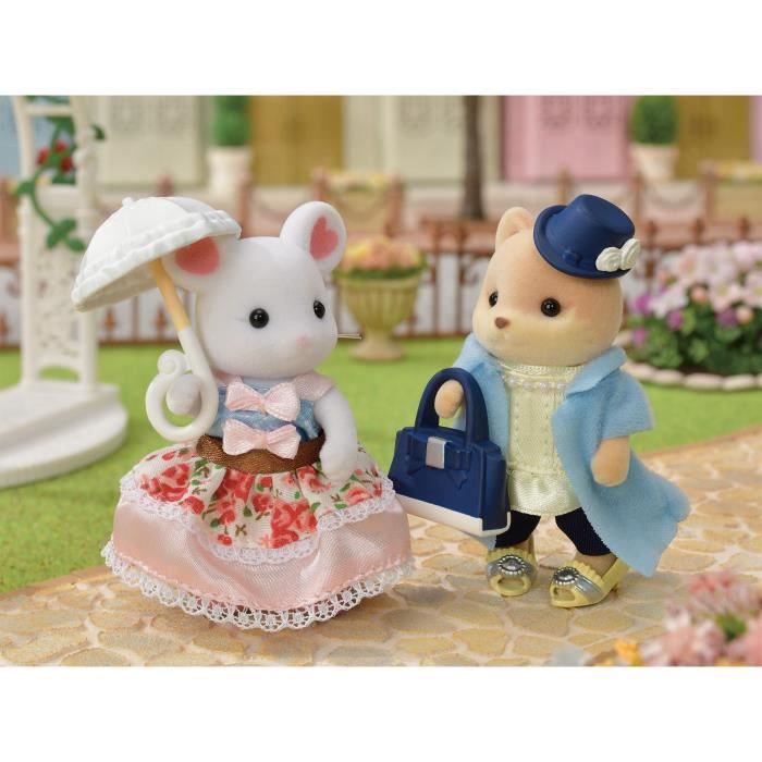 Figurines miniatures - SYLVANIAN FAMILIES - 5540 - La valisette de mode et grande soeur souris marshmallow