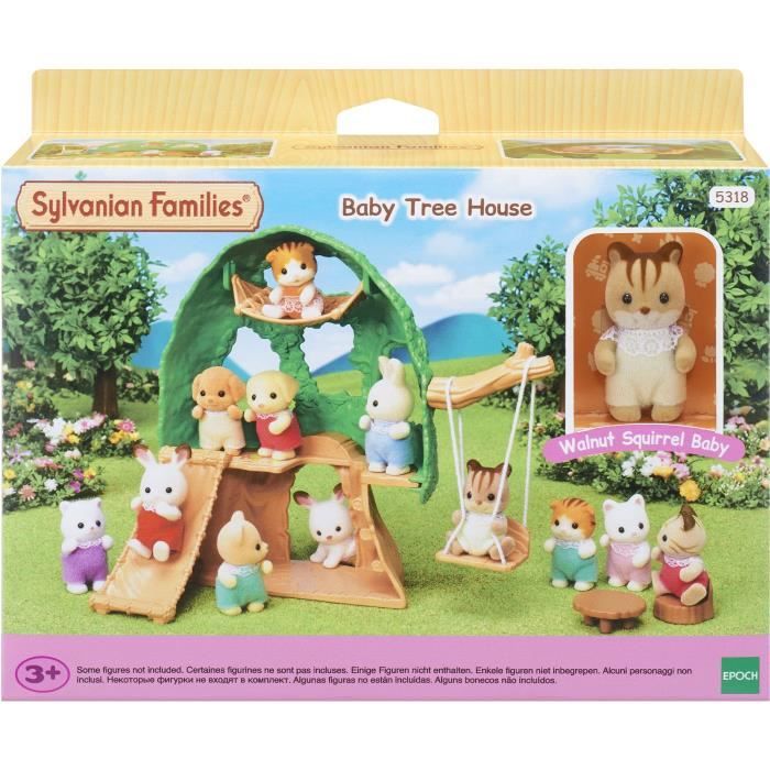 Maison dans les arbres Sylvanian Families avec figurines miniatures et accessoires