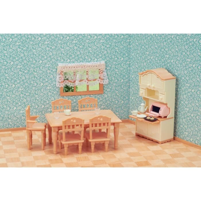 Figurines miniatures - SYLVANIAN FAMILIES - La salle a manger - Set complet pour meubler une salle a manger