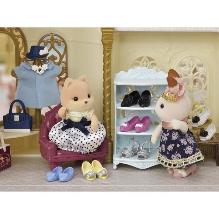 Figurines miniatures - SYLVANIAN FAMILIES - La valisette de mode et grande soeur Chien caramel