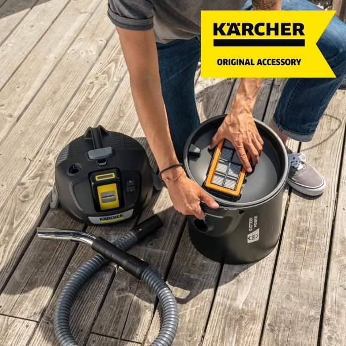 Filtre plissé plat spécial AD KARCHER AD2 / AD4 - Résistant pour aspiration de poussieres fines