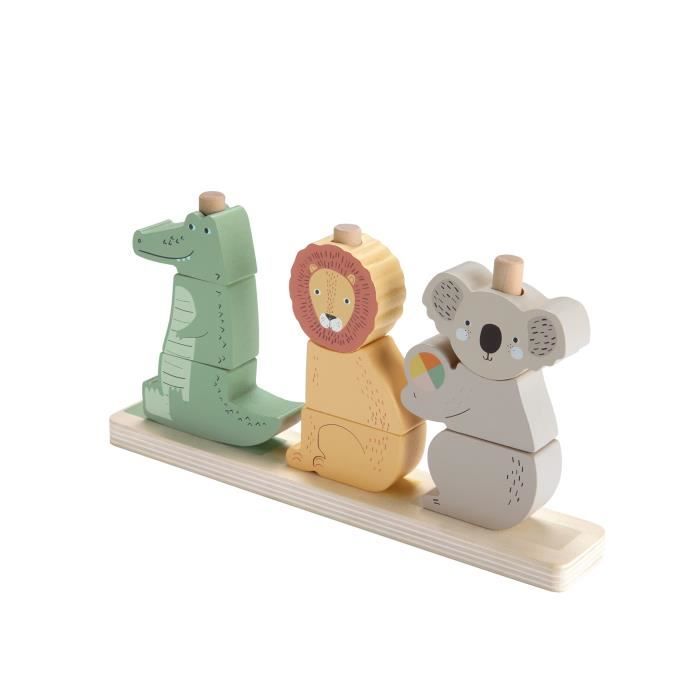 Fisher-Price-Animaux en Bois a Empiler et Trier 10 pieces HXV04