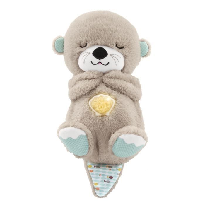 Fisher-Price - Ma Loutre Câlins Bonne Nuit - Peluche Veilleuse Bébé Musicale et Lumineuse - Jouet d’Eveil