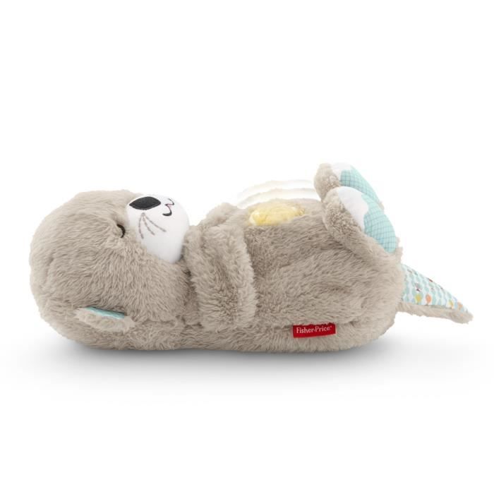 Fisher-Price - Ma Loutre Câlins Bonne Nuit - Peluche Veilleuse Bébé Musicale et Lumineuse - Jouet d’Eveil