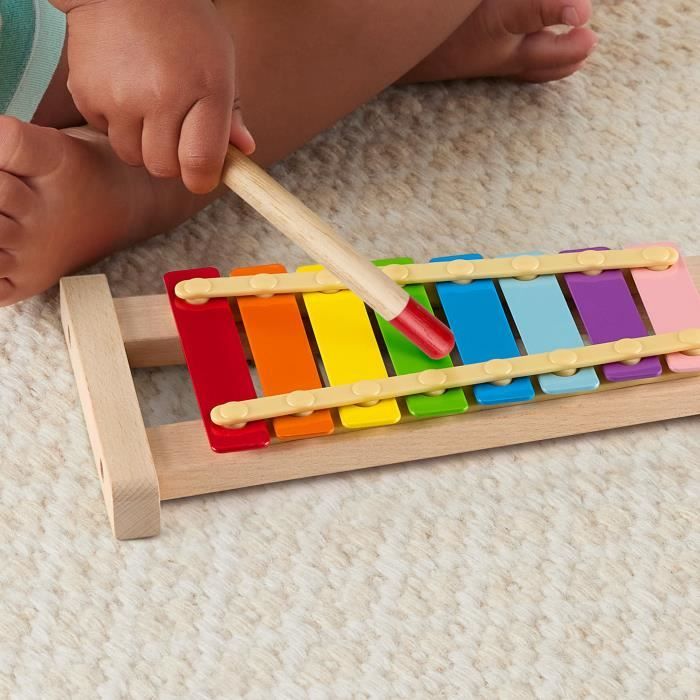 Fisher-Price-Xylophone en bois instrument de musique avec 2 pieces HXV13