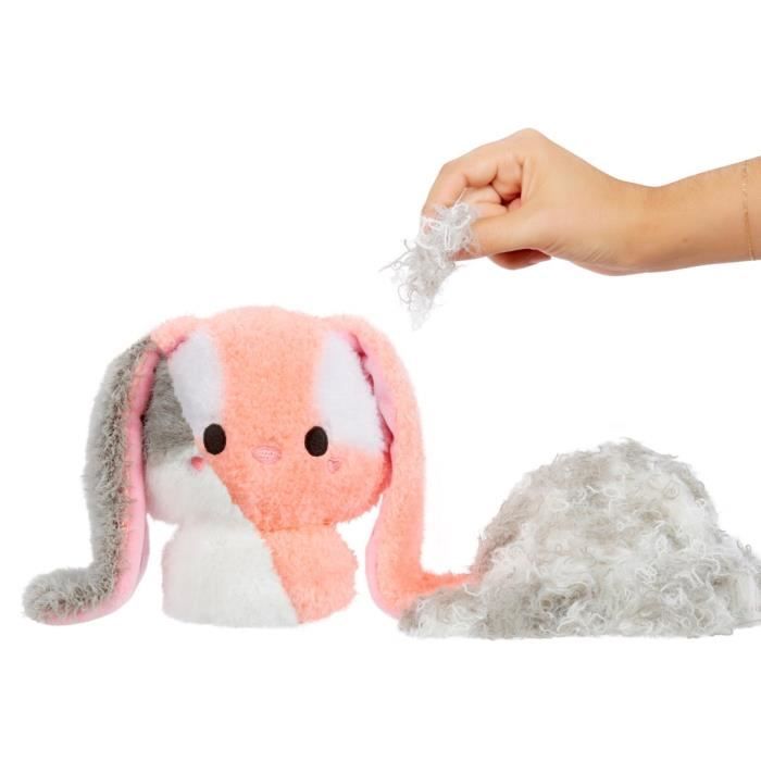 Fluffie Stuffiez - Peluche ASMR a personnaliser - LAPIN - Rembourrage a retirer et découvrir un autre personnage