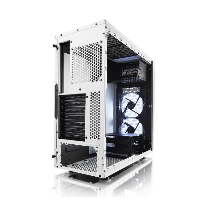 FRACTAL DESIGN BOITIER PC Focus G - Moyen Tour - Blanc - Verre trempé - Format ATX (FD-CA-FOCUS-WT-W) - Paloma Tech