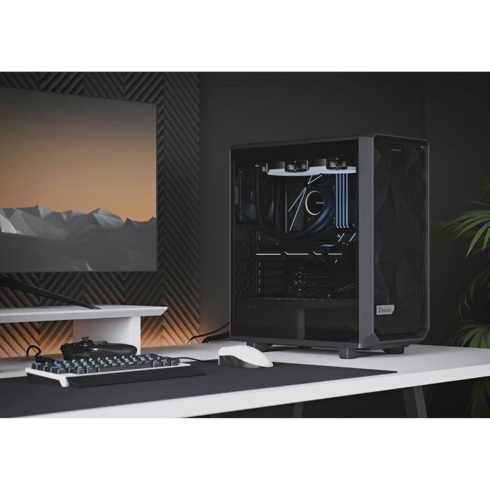 FRACTAL DESIGN - Boîtier PC Meshify 2 Compact Noir Panneau Verre Trempé Teinte Foncée - Paloma Tech