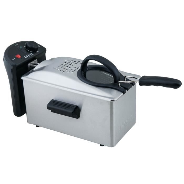 Friteuse électrique HKoeNIG - DFX300 - 3 L - 2100 W - Acier inoxydable