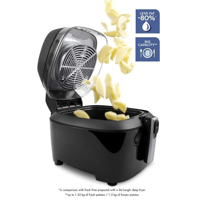 Friteuse Electrique sans huile Delonghi FH2394 - Capacité: 1,5kg - 1400W - Cuve anti-adhérente