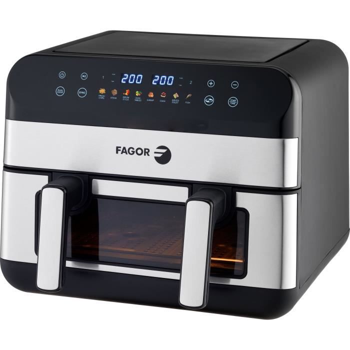 Friteuse sans huile - FAGOR - Airfryer FGF10 - 10L - 2400 W - Ecran tactile - 8 modes pré enregistré Grande cuve