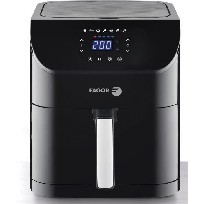 Friteuse sans huile - FAGOR - Airfryer XL - 8L - 1800 W - Ecran tactile - 7 pré-réglages de cuisson - Minuterie - Noir