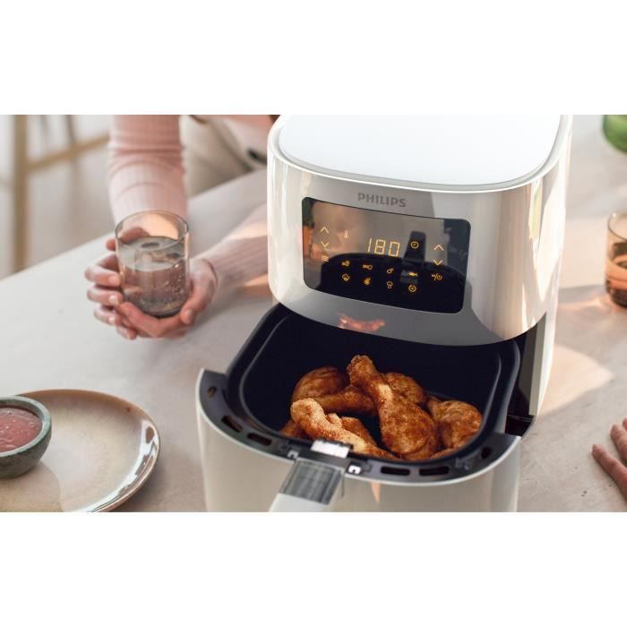 Friteuse sans huile - PHILIPS - Airfryer L HD9252/00 Série 3000 - 4,1L - 4 personnes - 7 préréglages - Blanc