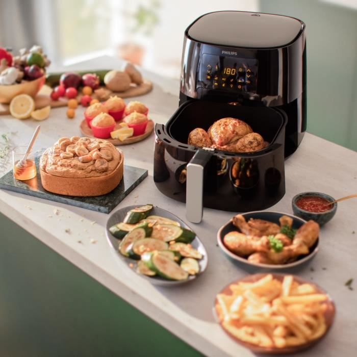 Friteuse sans huile - PHILIPS - Airfryer XL HD9270/70 Série 3000 - 6,2L - 5 personnes - 7 préréglages - Noir