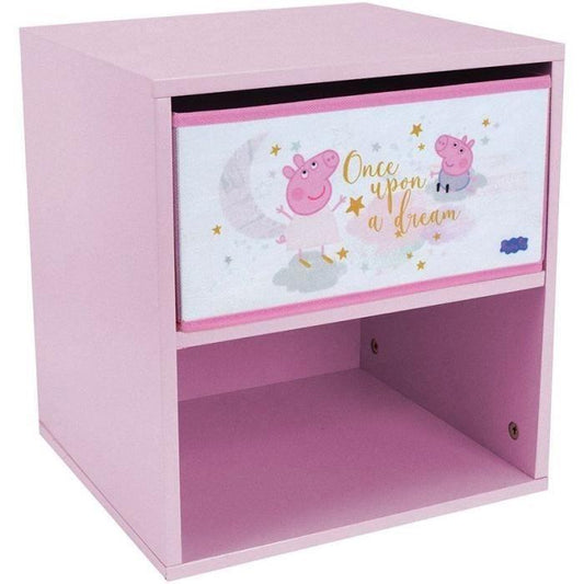 Fun house peppa pig dream chevet avec tiroir h.36 x l.33 x p.30 cm - Paloma Tech