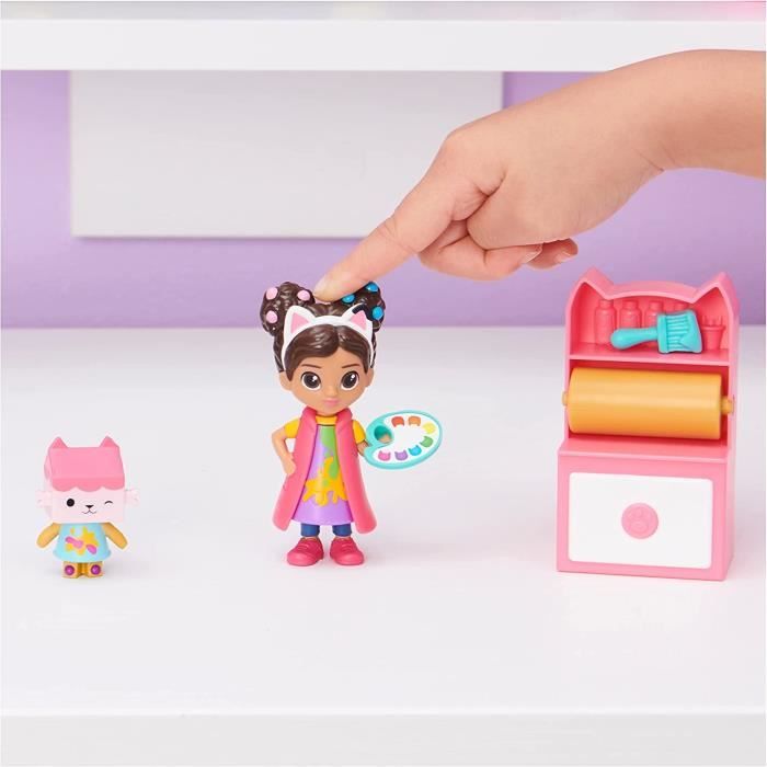 Gabby et la Maison Magique - Studio d’Art - Pack 2 Figurines et accesoires