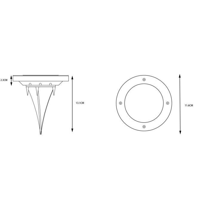 GALIX Lot de 3 spots encastrables a énergie solaire en inox - Paloma Tech