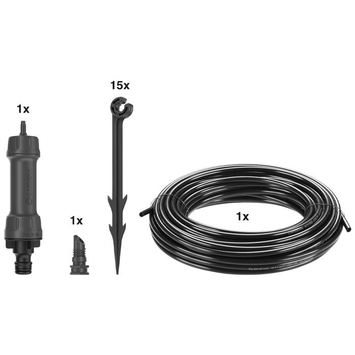 GARDENA Kit complet arrosage goutte-a-goutte taille S Micro-Drip  Arrosage ligne 100m max  Systeme auto-nettoyant - (13010-20) - Paloma Tech