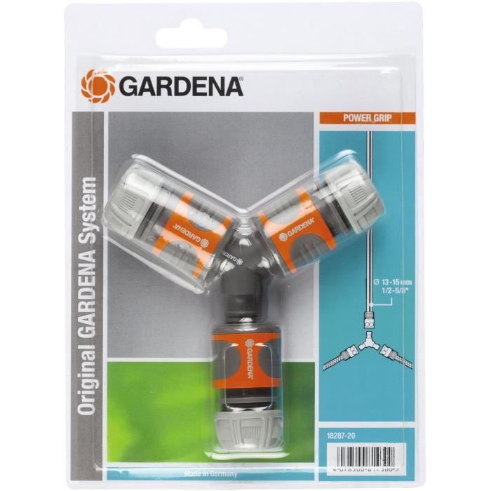 GARDENA Nécessaire de dérivation  Raccordement triple  Compatibilité Original GARDENA System  Robuste  Garantie 2 ans - Paloma Tech