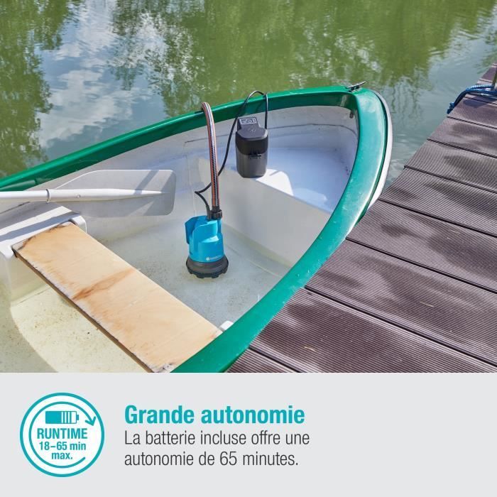 GARDENA Pompe immergée eau claire 200/2 Li-ion 18V P4A Débit max 2000l/h & pression max 2bar  Extension garantie 5 ans (14600-20) - Paloma Tech