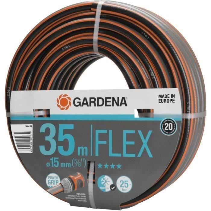 GARDENA Tuyau d'arrosage Comfort FLEX  Longueur 35m  Ø15mm  Anti-noeud et indéformable  Garantie 20 ans - Paloma Tech