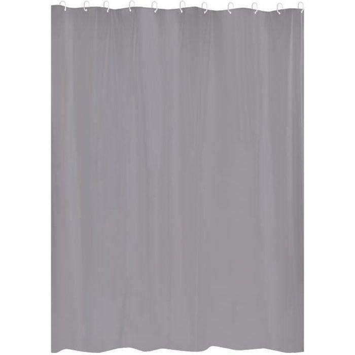 GELCO Rideau de douche First 180 x 200 cm gris - Paloma Tech