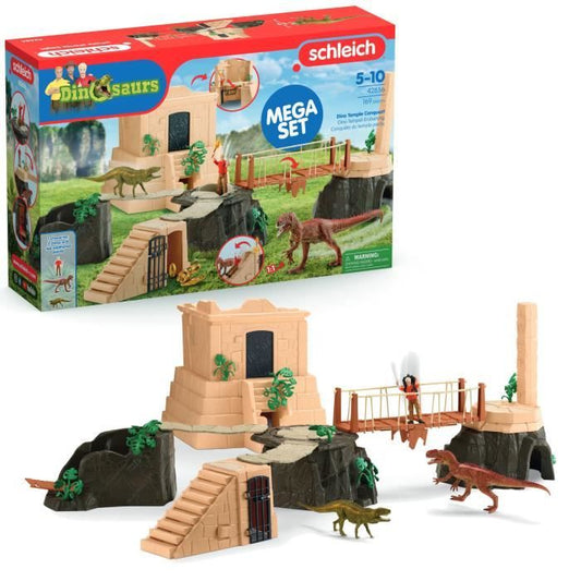 Grande Conquete du temple perdu Playset figurines SCHLEICH 42656 Dinosaurs Des 4 ans