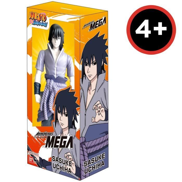 Grande Figurine articulée - BANDAI - Anime Heroes - Naruto Shippuden - Figurine Anime Heroes Mega 30 cm - Sasuke Uchiwa