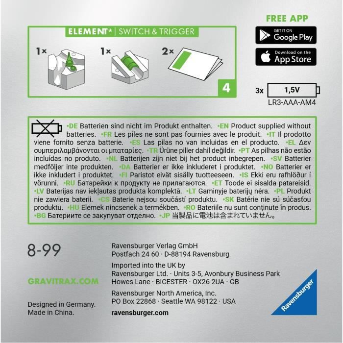 Gravitrax POWER - Eléments Switch & Trigger - Ravensburger - Circuits de billes créatifs