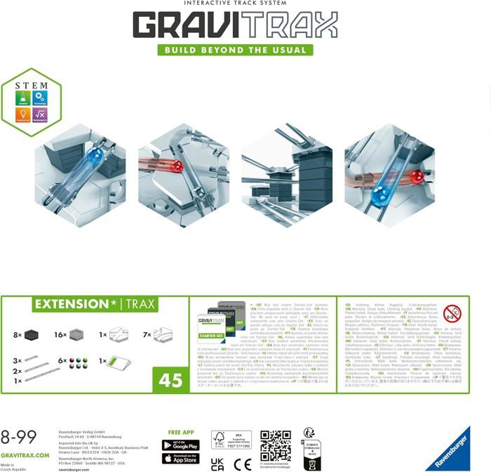 GraviTrax Set d’Extension Trax / Rails - 224142 - A partir de 8 ans Ravensburger