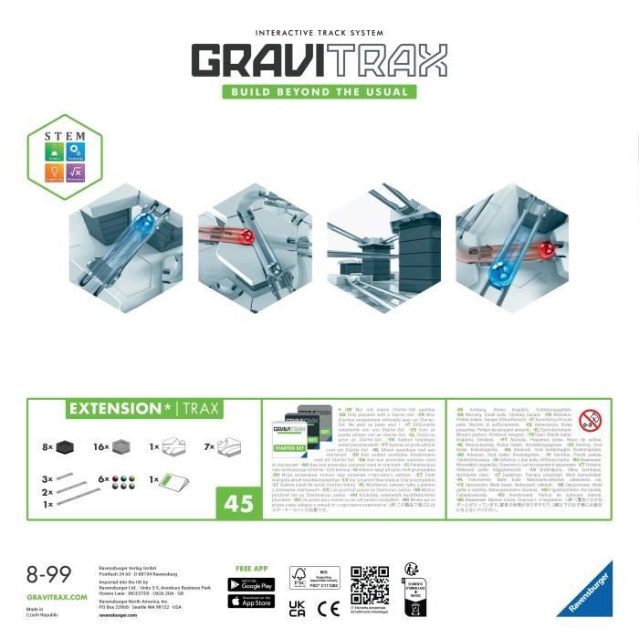 GraviTrax Set d’Extension Trax / Rails - 224142 - A partir de 8 ans Ravensburger