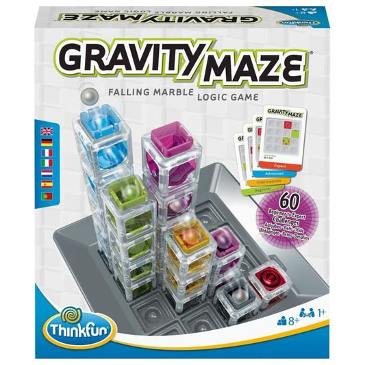 Gravity Maze jeu de logique Casse-tete Circuit-bille-Construction 60 défis des 8 ans-Ravensburger 76433 ThinkFun