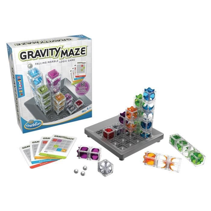 Gravity Maze jeu de logique Casse-tete Circuit-bille-Construction 60 défis des 8 ans-Ravensburger 76433 ThinkFun