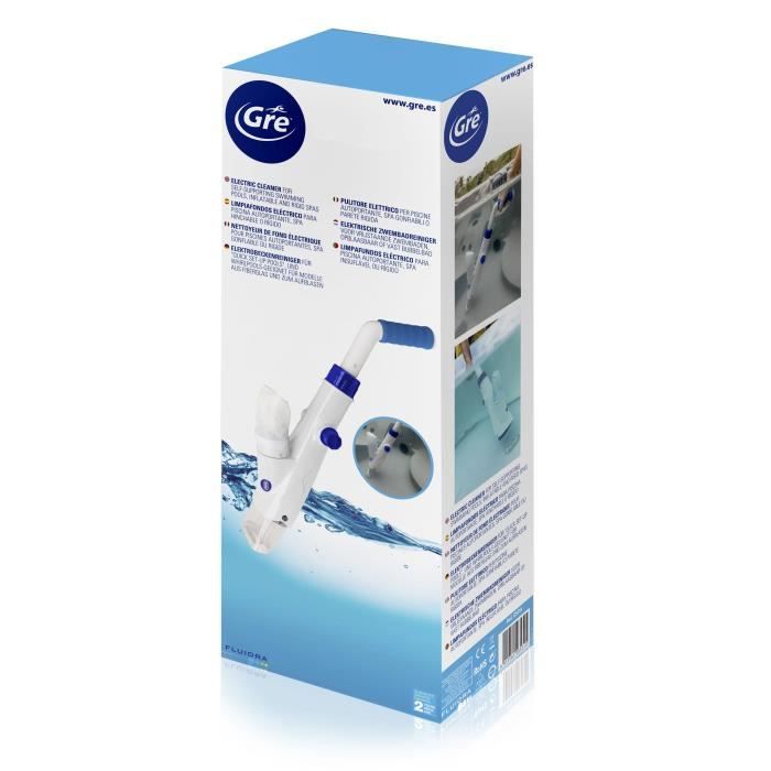 GRE - Nettoyeur Aspirateur électrique a batterie pour piscine et spa - 9,6V