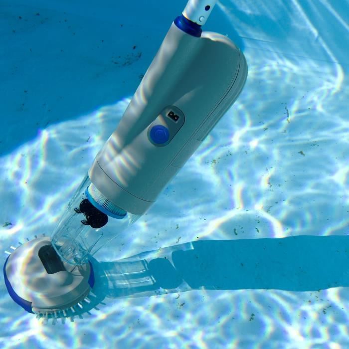 GRE - Nettoyeur de fond a batterie pour spas et piscines hors-sol - Équipé d’un filtre a cartouche