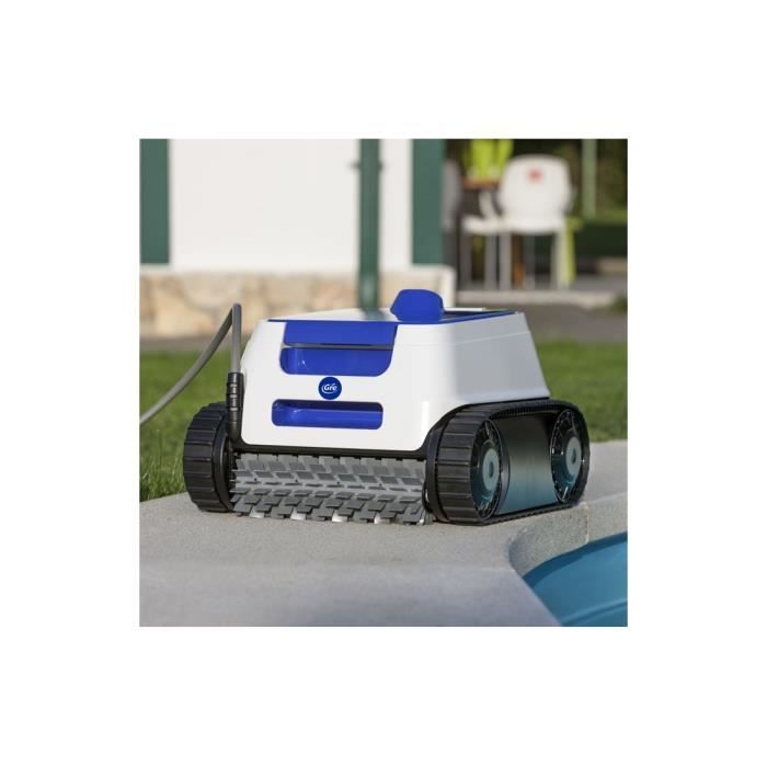 GRE - Robot piscine ER230 - Entretien fond parois et lignes d’eau - Piscine enterrée ou hors-sol paroi rigide 9x4m