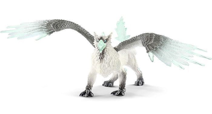 Griffon de Glace Figurine d’Action Jouet schleich Réaliste et Durable aux Ailes Mobiles - Cadeau Pour Garçons