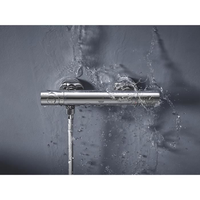 GROHE Mitigeur thermostatique douche Precision Get montage mural indicateur de température filtres intégré 34773000