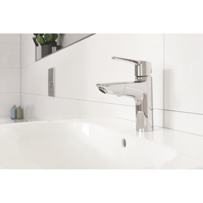 GROHE QUICKFIX Mitigeur monocommande lavabo de salle de bains Start douchette extractible Mousseur économie d’eau