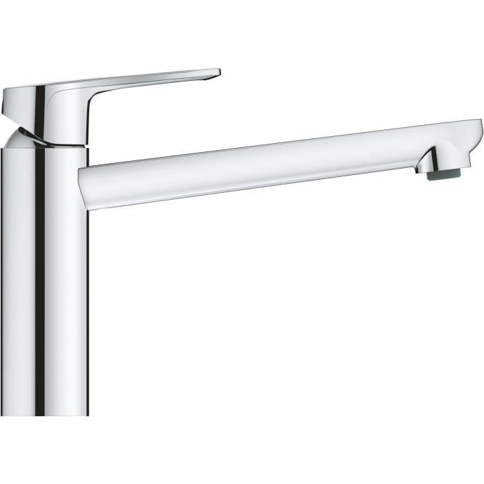 GROHE Robinet évier de cuisine Start Flow mitigeur monocommande avec mousseur économique d’eau rotation 140°