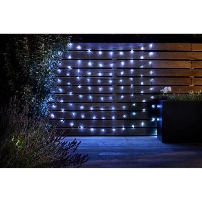 Guirlande d'extérieur SMARDTV - Ultra 100 étoiles LED - 15L - Energie solaire - Blanc froid - 21,8m - Paloma Tech