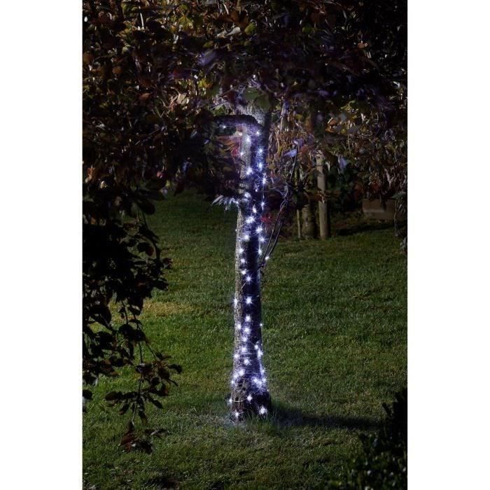 Guirlande solaire d'extérieur SMARDTV - Luciole 100 Leds blanc froid - 11.9m - métal - Paloma Tech