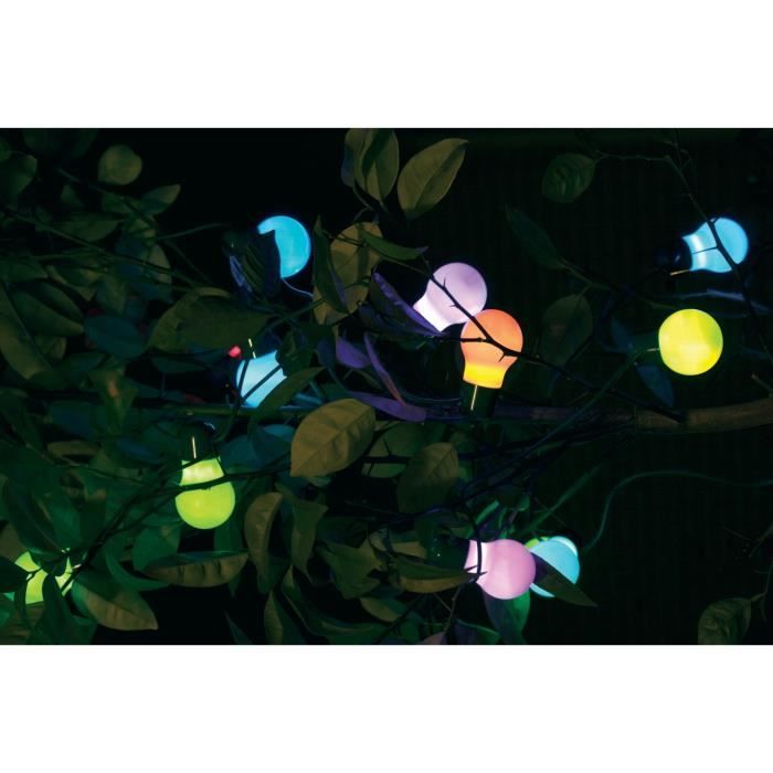 Guirlande solaire Party Light - SMART GARDEN - 20 LED - Couleur changeante - Extérieur - Paloma Tech