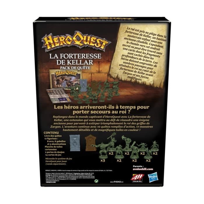 HeroQuest extension La forteresse de Kellar 2 a 5 joueurs des 14 ans systeme de jeu HeroQuest requis - Avalon Hill