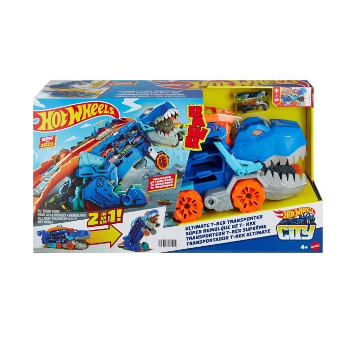 Hot Wheels City-Transporteur T-Rex pour + 20 voitures piste de course HNG50