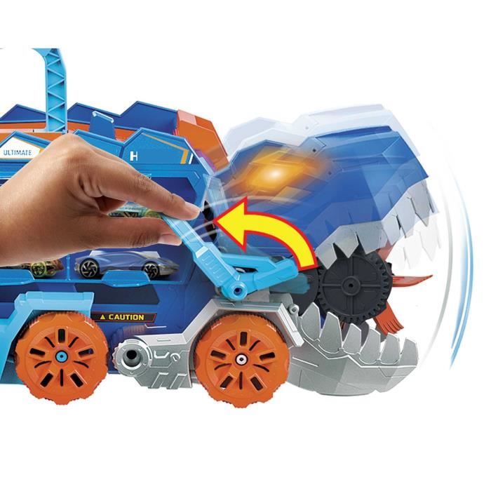 Hot Wheels City-Transporteur T-Rex pour + 20 voitures piste de course HNG50