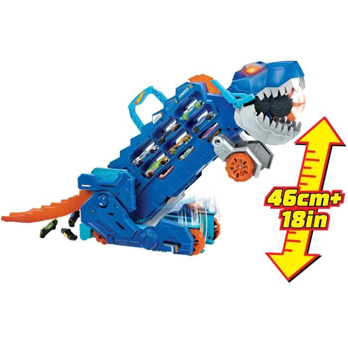 Hot Wheels City-Transporteur T-Rex pour + 20 voitures piste de course HNG50